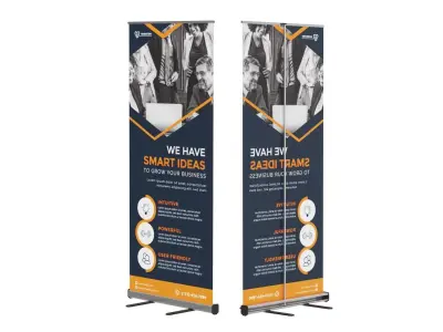 Advertising Banner Stands BLENDER 3D Model Cycles 3D model
