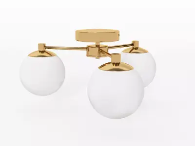 Gold Pendant Light 3D model