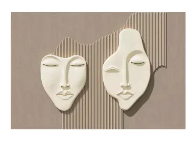 Wall decore faces 3D model