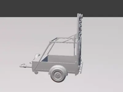 Traffic Sign 616-30 Mobile Barrier Sign Right 3600 x 2200 Low-poly 3D model