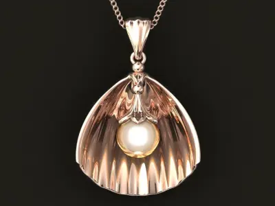 Pendant Shell Pearl 3D print model