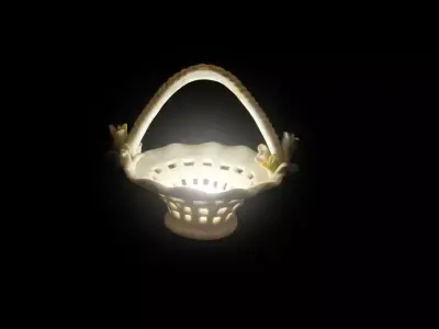 Luxury Pierced Porcelain Miniature Basket Candy Dish 3D model