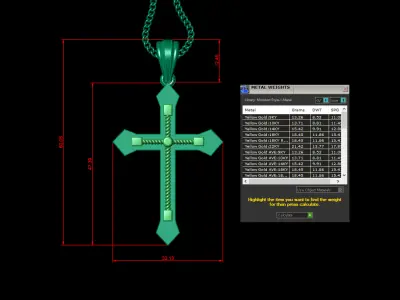 Cross Light Gold 4CP076 3DM STL 3D print model