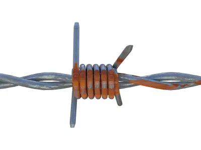 Barb Wire Weathered Low-poly 3D model