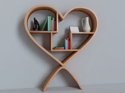 Shelf in the form of heart 3D model