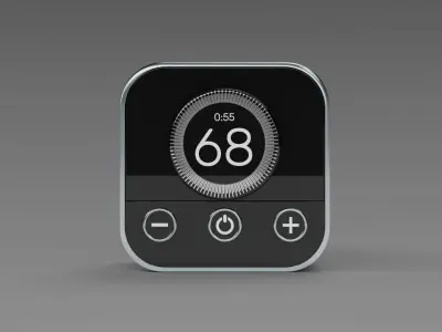Smart Office Gadget Smart Lighting Smart Thermostat Low-poly 3D model