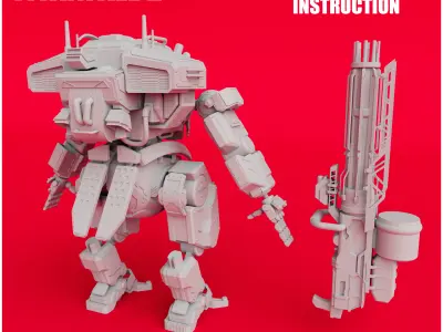 Legion inspired by Titanfall 2 Articulated 3D Printable Model 3D print model