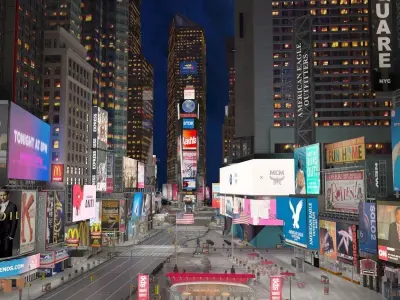 New York Times Square at Day and Night 3D model