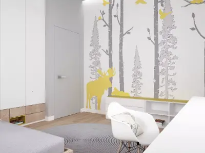 Kids room interior 3D model 3D model