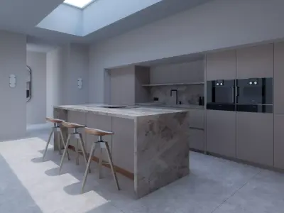 Kitchen interior scene 3D model
