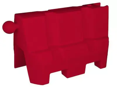 barrier plastic block Free 3D model