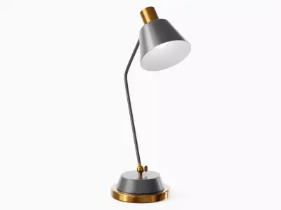 Adjustable Metal Desk Lamp Black Low-poly 3D model