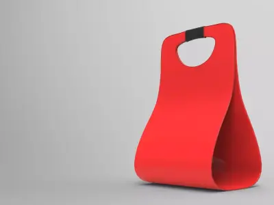 Zine Magazine Rack Low-poly 3D model