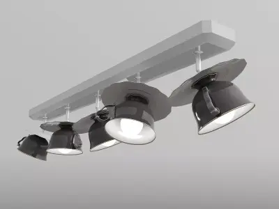illuminator light fixture with four lights 3D model