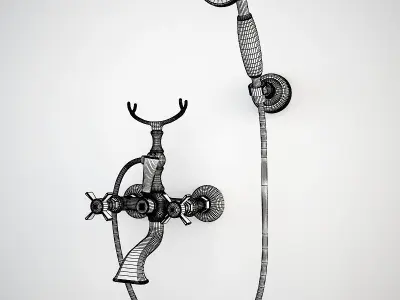 Classic Bath Mixer with Shower 3D model