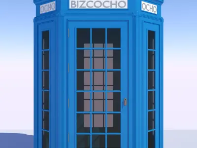 Classic British Phone Both Octogonal 3D model