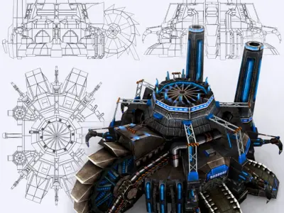 3DRT - Sci-Fi Constructions Mixed Pack  Low-poly 3D model