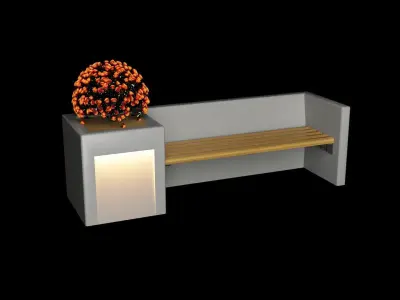 oturma bank 3D model