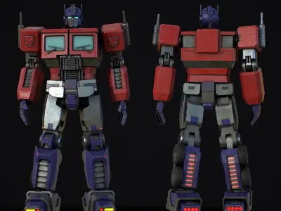 Optimus Prime Low-poly 3D model