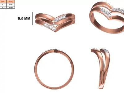 Ladies-Elegant Stone Rings For Womens 49 3D print model