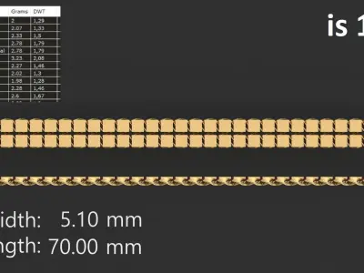 Mens Bracelet Gents light weight Bracelets chain 3DPrint Model 3D print model