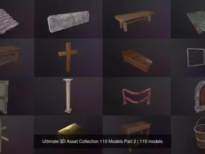 Ultimate 3D Asset Collection 110 Models Part 2 3D Model Pack