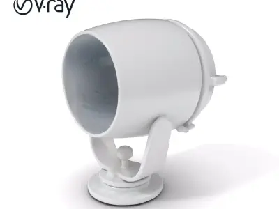 Spotlight Model Pack  Reflective Chrome Finish Low-poly 3D model