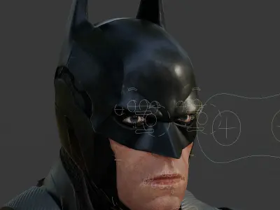 Batman 3D Model Arkham Knight Fully Rigged PBR FBX OBJ Blender Low-poly 3D model
