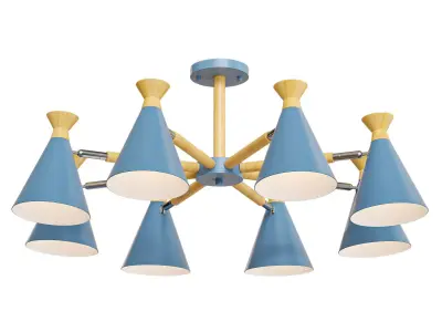 OLA Chandelier 8 lamps Low-poly 3D model
