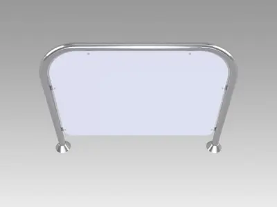 Pipe fencing wall security 3D model