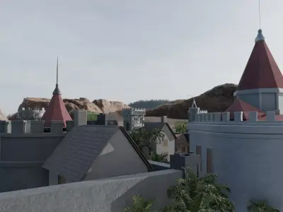 Castle Landscape Layout 3D model