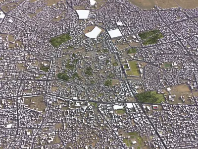 Sanaa - 3D City Model Low-poly 3D model