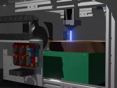 Modular DIY Laser Cutter Frame  3D Printable Parts PLA Optimized 3D print model