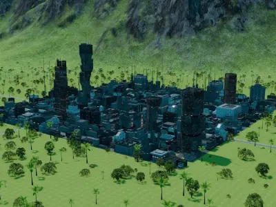 Alien Planet Sci-Fi City 16 3D model