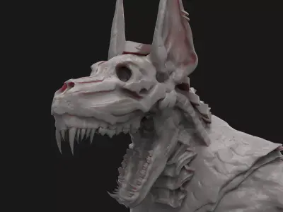 Mythological Anubis Sculpting Low-poly 3D model