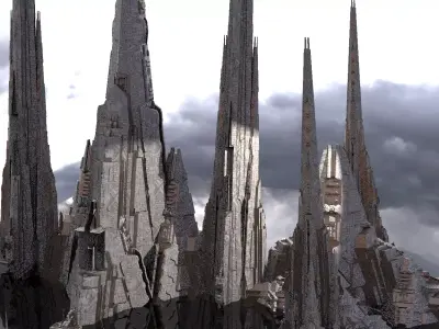 Mothership Colossal Halls Towers Tall 3D model