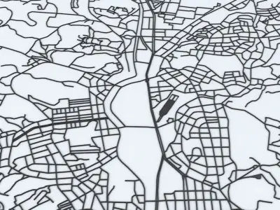 Nagasaki Road Network and Streets 3D model