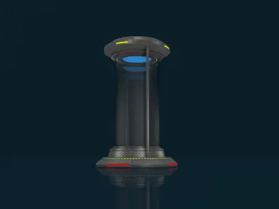 Sci Fi Liquid Cylinder 3D model
