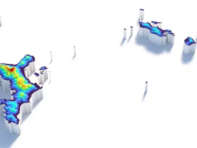 Seychelles Terrain Country 3D model