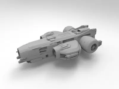 sci-fi spaceship  3D print model
