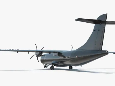  Maritime Patrol Aircraft with Twin Turboprops Black 