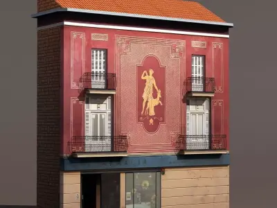 Apartment House 140 Low-poly 3D model