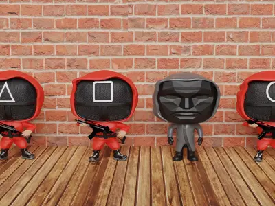 Funko Pop Squid Game  Ojingeo Geim Netflix 3D print model