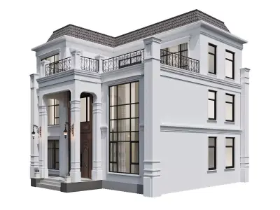 Neoclassical Villa Exterior 3D model
