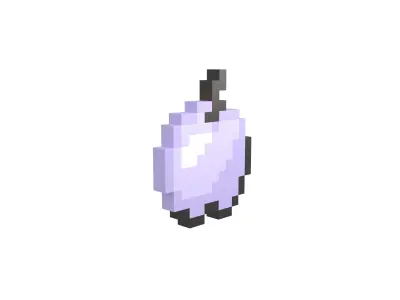 Pixel Apple v1 007 Low-poly 3D model