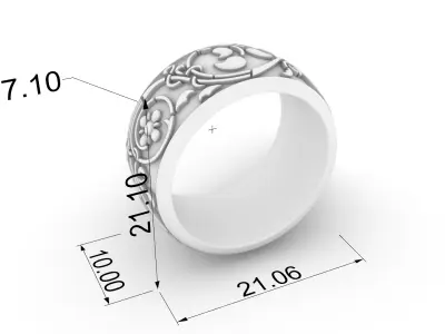 Flourish Weave Pattern Ring JDBCo 3D print model