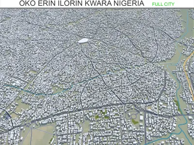 Oko Erin Ilorin Kwara Nigeria 30km Low-poly 3D model
