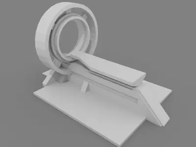 Sci Fi Body Scanner Low-poly 3D model