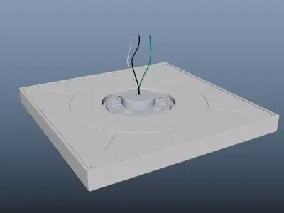 Square Recessed LED Panel 24W Downlight Low-poly 3D model