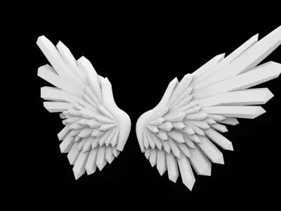 Crystal Shard Wings 3D Print Model 3D print model